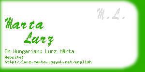 marta lurz business card